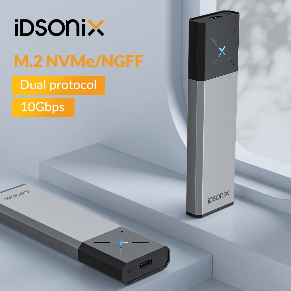 iDsonix SSD Case M.2 NVMe SATA Enclosure Dual Protocol Case: Versatile and Efficient Storage Solution