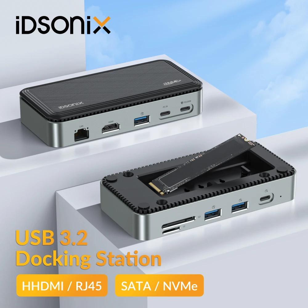 iDsonix USB C Docking Station M.2 NVMe Enclosure USB-A 3.2 Gen2 HUB Adapter: Unleash the Power of Connectivity and Storage